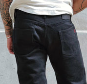 IH-634S-SB - 21oz Selvedge Denim Straight Cut - Superblack Non-Fade