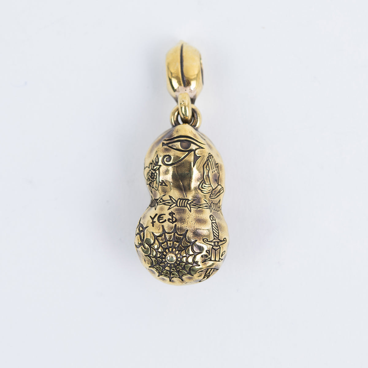 PE-BERO-TATTOO-LARGE-BRA - Peanuts & Co BERO TATTOO PEANUTS Pendant Large - Brass/ K10PG
