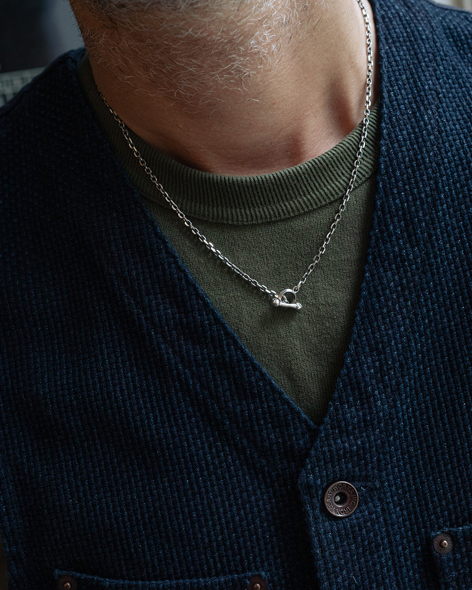 PE-SKULL-HOOK-CHAIN-50-SL - Peanuts & Co SKULL HOOK CHAIN (square) - Silver