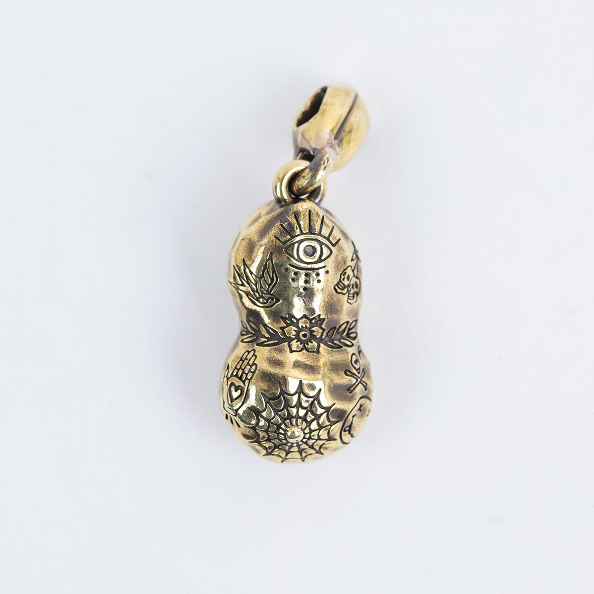 PE-TATTOO-LARGE-BRA - Peanuts & Co TATTOO PEANUTS Pendant Large- Brass/ Silver