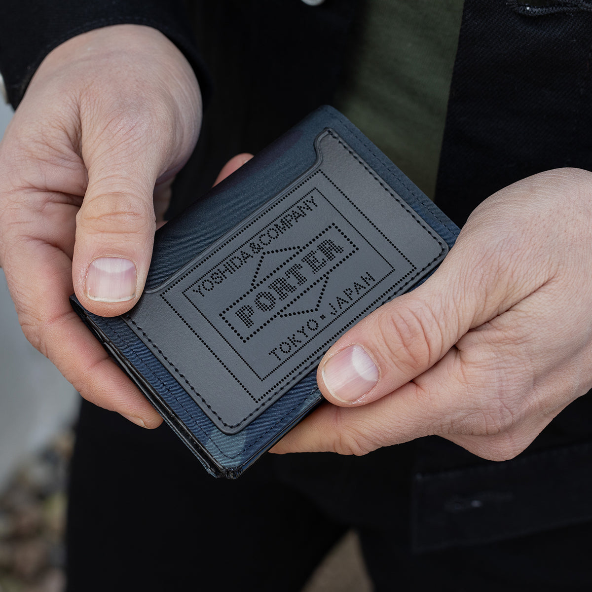 PO-CAMO-CARD-CASE-NAV - Porter-Yoshida & Co. - CAMOUFLAGE WALLET