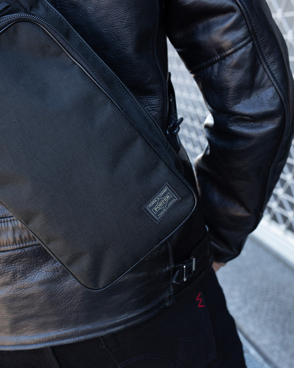 PO-HYB-SHOULDER-BAG-BLK - Porter-Yoshida & Co. HYBRID SLING SHOULDER BAG - Black