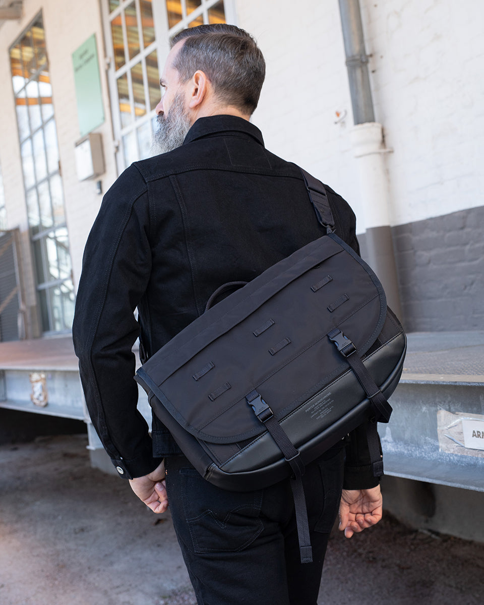 PO-MONO-MESSENGER-BLK - Porter-Yoshida & Co. MONOCHROME MESSENGER BAG - Black