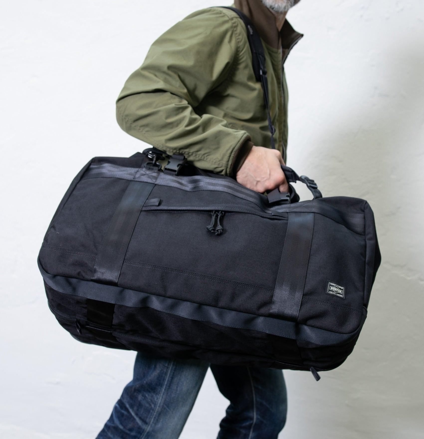 PO-BOOTH-3WAY-DUFFLE-BAG-L-BLK - Porter-Yoshida & Co BOOTH PACK 3WAY DUFFLE BAG (L) - Black