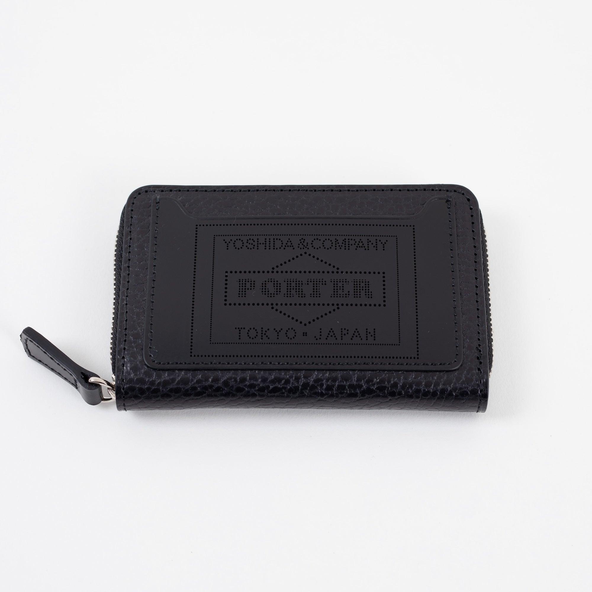 PO-GLAZE-COIN-CASE-BLK - Porter-Yoshida & Co. - GLAZE ZIP COIN CASE - Black