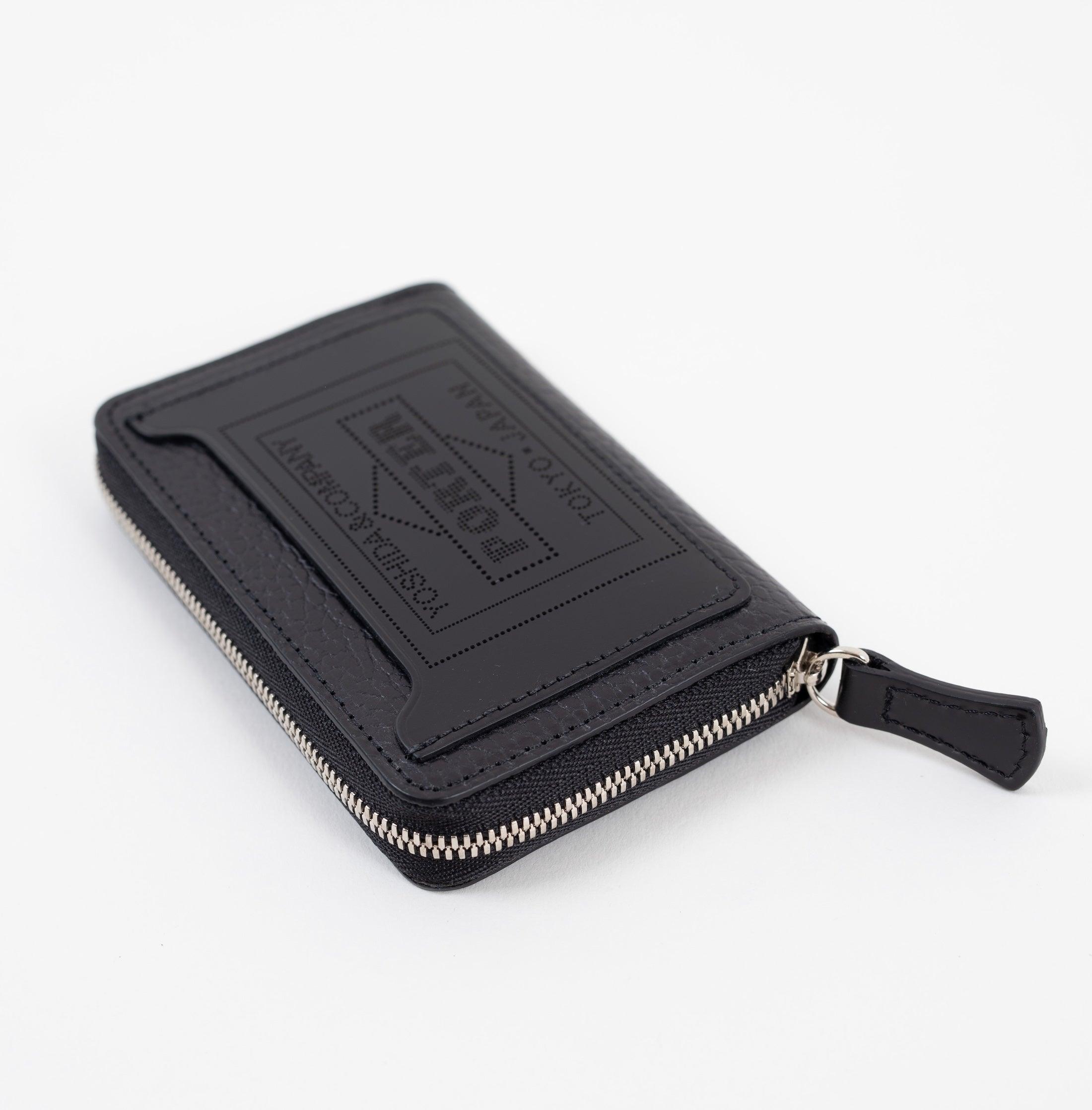 PO-GLAZE-COIN-CASE-BLK - Porter-Yoshida & Co. - GLAZE ZIP COIN CASE - Black