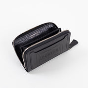 PO-GLAZE-COIN-CASE-BLK - Porter-Yoshida & Co. - GLAZE ZIP COIN CASE - Black