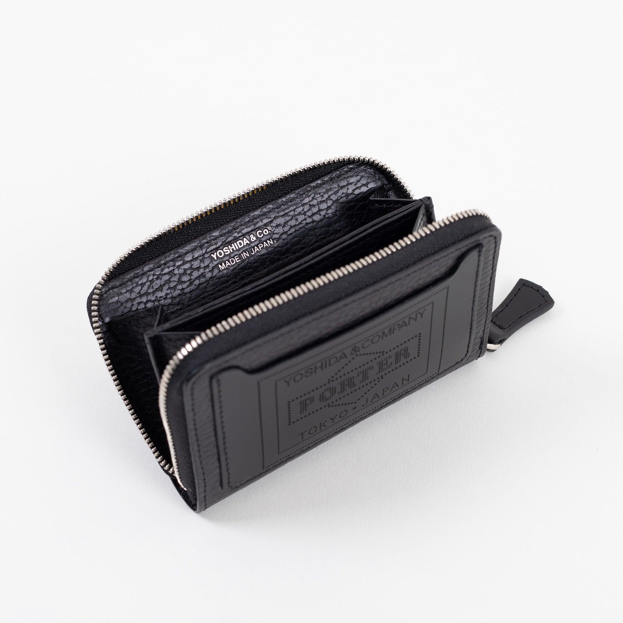 PO-GLAZE-COIN-CASE-BLK - Porter-Yoshida & Co. - GLAZE ZIP COIN CASE - Black