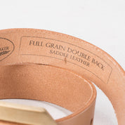 OGL-BELT-SPGAR-NAT -  OGL Single Prong Garrison Buckle Leather Belt - Natural