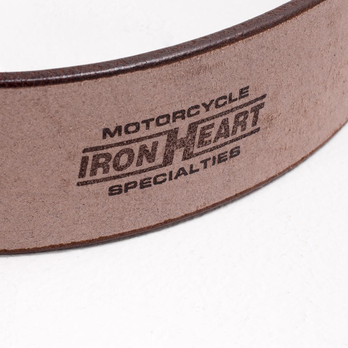 Image showing the IHB-11-BRN - Heavy Duty "Tochigi" Leather Belt Brown which is a Belts described by the following info Accessories, Belts, Iron Heart, Released and sold on the IRON HEART GERMANY online store