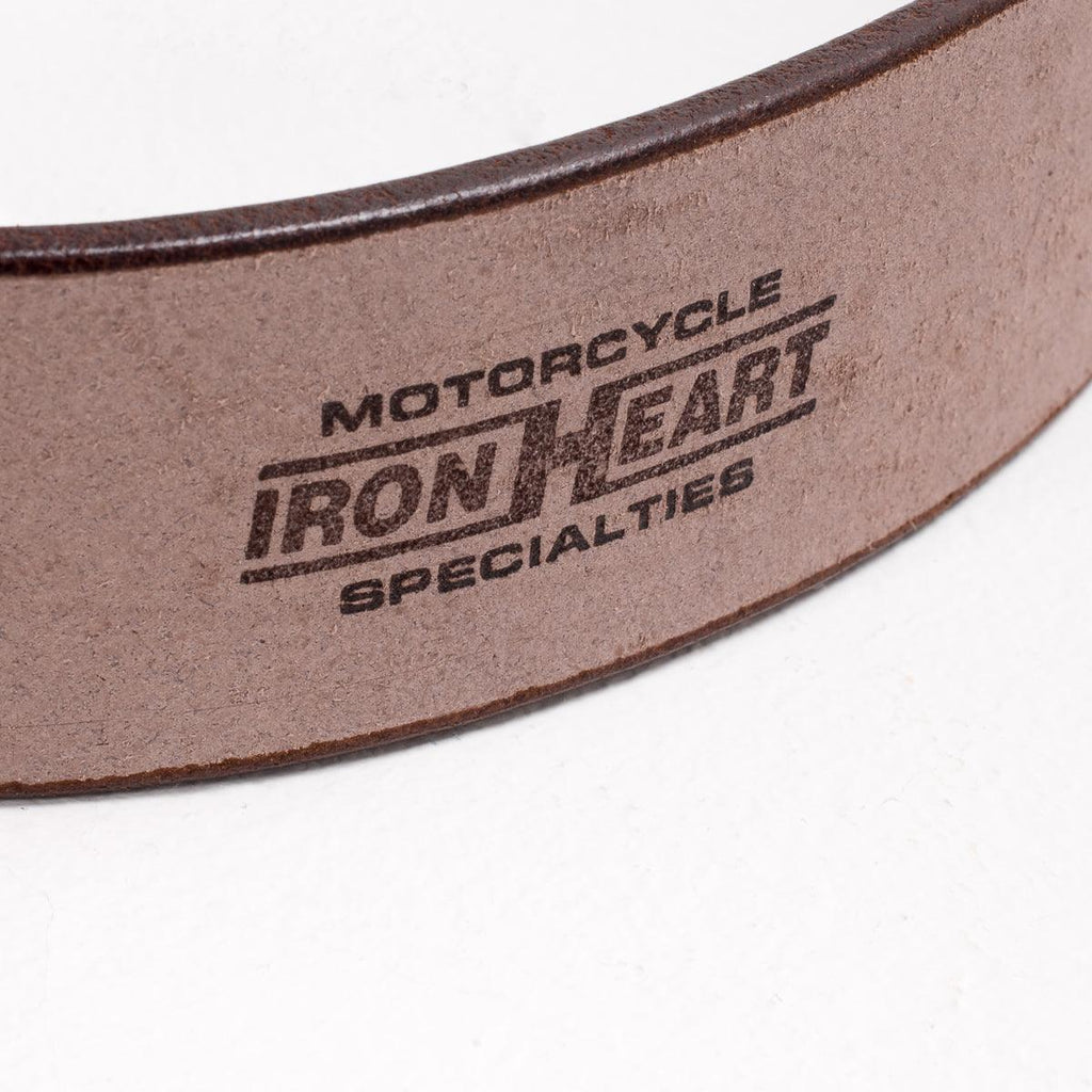 Image showing the IHB-11-BRN - Heavy Duty "Tochigi" Leather Belt Brown which is a Belts described by the following info Accessories, Belts, Iron Heart, Released and sold on the IRON HEART GERMANY online store