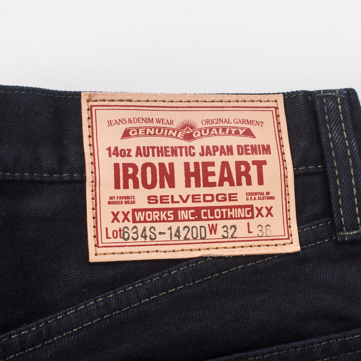 IH-634S-142OD - 14oz Selvedge Denim Straight Cut Jeans - Indigo