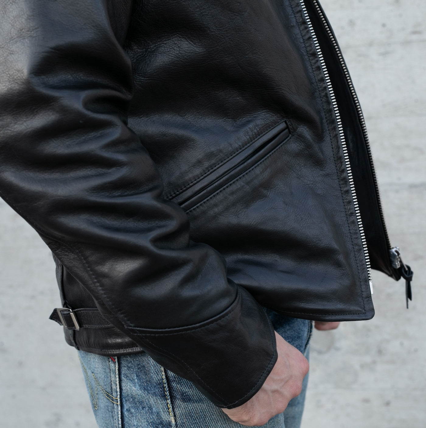 SB-30S-JH-BLK - Simmons Bilt x  IHG Vintage 30's Sports Jacket (size 42) - Japanese Horsehide