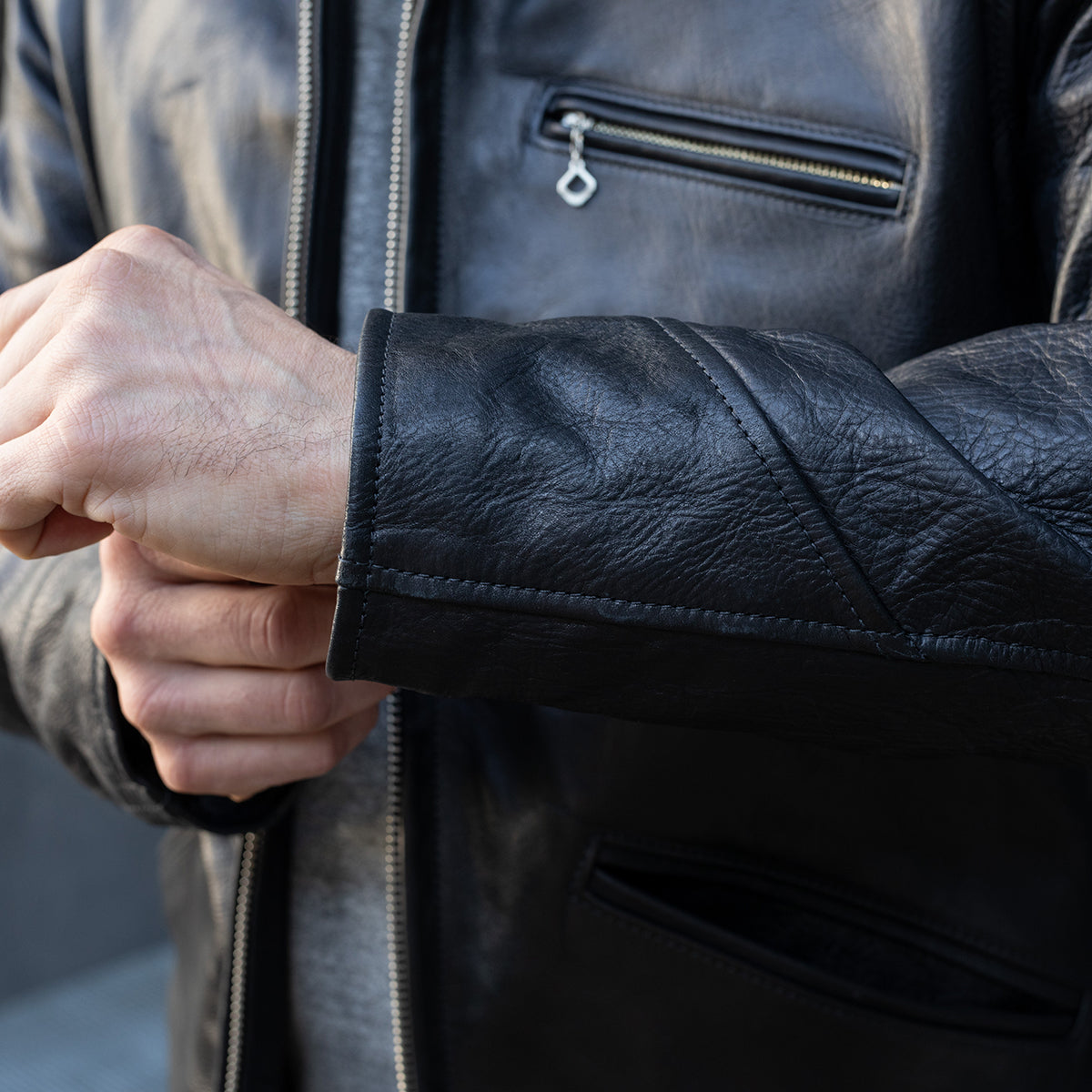 SB-30-S-JH-BLK - Simmons Bilt x  IHG Vintage 30's Sports Jacket - Japanese Horsehide