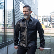 SB-30-S-JH-BLK - Simmons Bilt x  IHG Vintage 30's Sports Jacket - Japanese Horsehide
