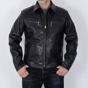 SB-ROADSTER-CS-BLK - Simmons Bilt "Roadster" Calfskin Jacket - Black