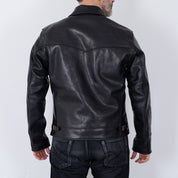 SB-ROADSTER-CS-BLK - Simmons Bilt "Roadster" Calfskin Jacket - Black