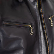 SB-ROADSTER-CS-BLK - Simmons Bilt "Roadster" Calfskin Jacket - Black