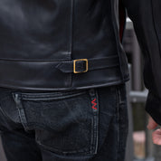 SB-ROADSTER-CS-BLK - Simmons Bilt "Roadster" Calfskin Jacket - Black