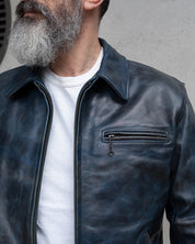 SB-TG-IND-HO - Simmons Bilt "Tailgunner" Indigo Horsehide Jacket