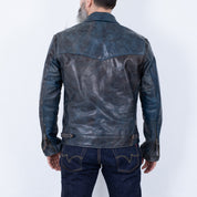 SB-TG-IND-HO - Simmons Bilt "Tailgunner" Indigo Horsehide Jacket