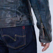 SB-TG-IND-HO - Simmons Bilt "Tailgunner" Indigo Horsehide Jacket