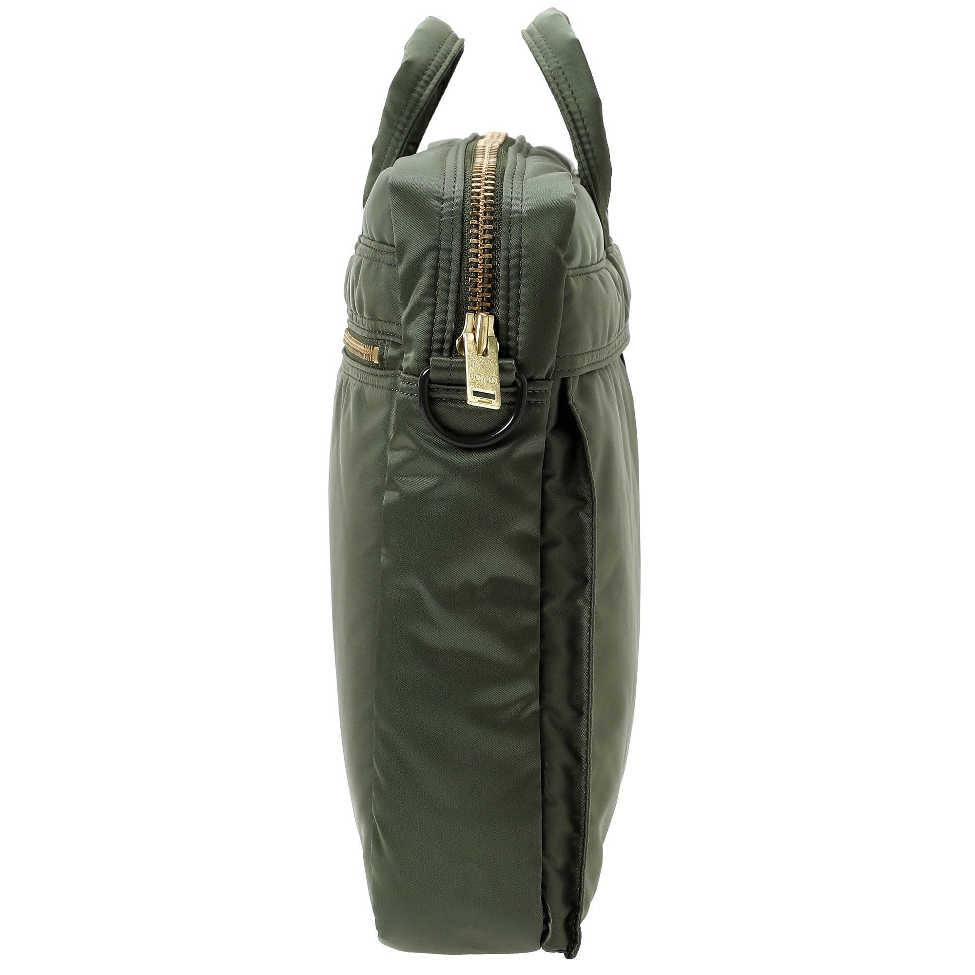 PORTER - Yoshida & Co. TANKER 2WAY BRIEFCASE - Sage Green