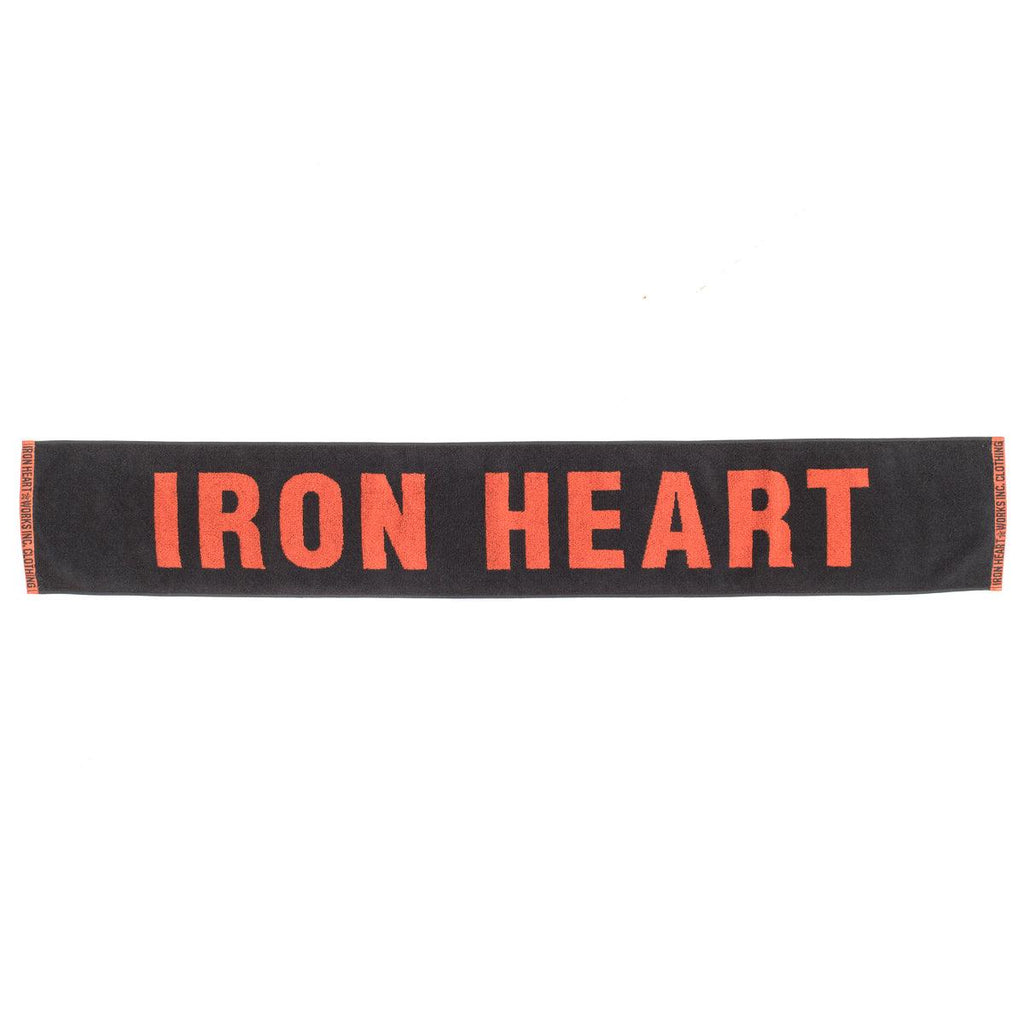 Image showing the IHG-065-ORABLK - Iron Heart Small Imabari Towel - Orange/Black which is a Others described by the following info Accessories, Iron Heart, New, Others, Released and sold on the IRON HEART GERMANY online store