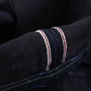 Image showing the IH-555S-142ib - 14oz Selvedge Denim Super Slim Cut Jeans Indigo/Black which is a Jeans described by the following info 555, Bottoms, Iron Heart, Jeans, Released, Slim and sold on the IRON HEART GERMANY online store