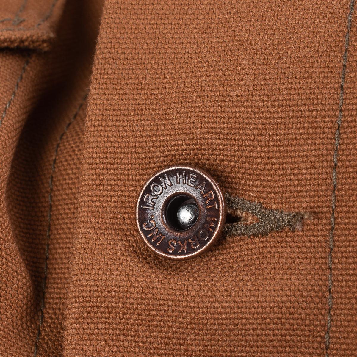 Image showing the IH-2526J - 17oz Duck Modified Type III Jacket - Brown which is a Jackets described by the following info Iron Heart, Jackets, Released, Tops and sold on the IRON HEART GERMANY online store