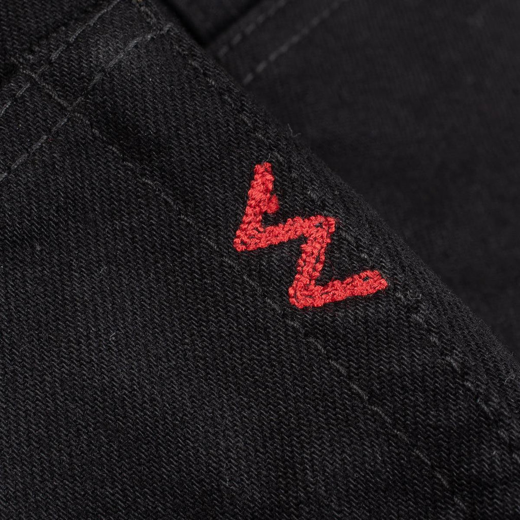Image showing the IH-777S-142bb - 14oz Selvedge Denim Slim Tapered Jeans - Black/Black which is a Jeans described by the following info 777, Back In, Bottoms, Iron Heart, Jeans, Released, Slim, Tappered and sold on the IRON HEART GERMANY online store