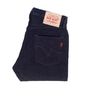 Image showing the IH-555S-142ib - 14oz Selvedge Denim Super Slim Cut Jeans Indigo/Black which is a Jeans described by the following info 555, Bottoms, Iron Heart, Jeans, Released, Slim and sold on the IRON HEART GERMANY online store
