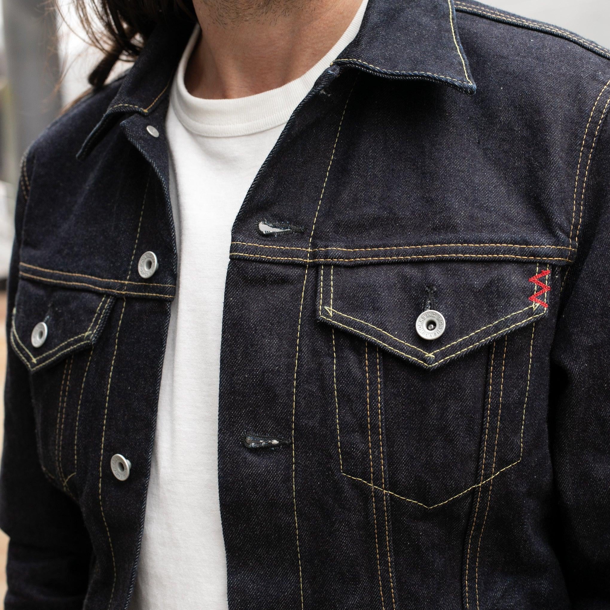 Image showing the IH-526J-142 - 14oz Selvedge Denim Modified Type III Jacket Indigo which is a Jackets described by the following info Iron Heart, Jackets, Released, Tops and sold on the IRON HEART GERMANY online store