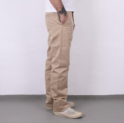 Image showing the IH-730-KHA - 12oz Heavy Cotton Regular Fit Chinos Khaki which is a Trousers described by the following info Bottoms, Iron Heart, Released, Trousers and sold on the IRON HEART GERMANY online store
