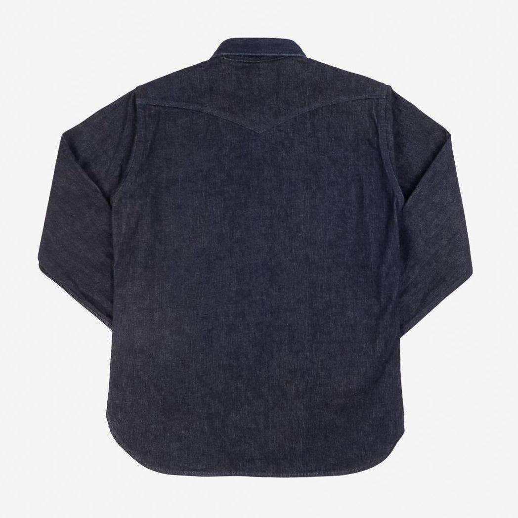 Image showing the IHSH-33-T - 12oz Selvedge Denim Western Shirt With Tonal Stitching - Indigo which is a Shirts described by the following info Iron Heart, Released, Shirts, Tops and sold on the IRON HEART GERMANY online store