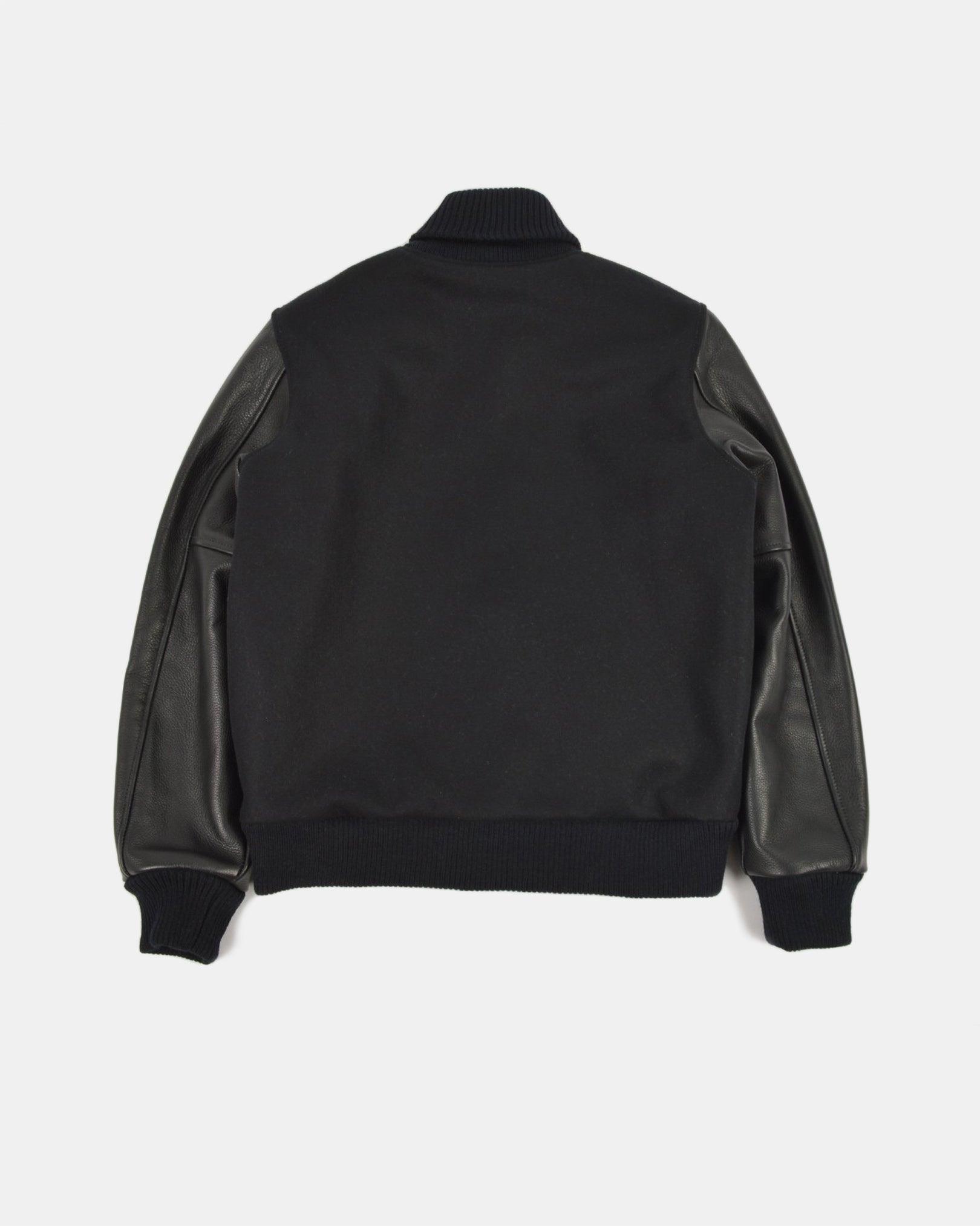 Image showing the DE-JA0002-BLK - Dehen 1920 Varsity Jacket Black which is a Jackets described by the following info Dehen 1920, Jackets, Released, Tops and sold on the IRON HEART GERMANY online store