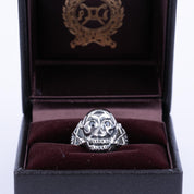 Image showing the Peanuts & Co SKULL POISON Ring - Silver/ Zirconia Black which is a Jewellery described by the following info Accessories, Jewellery, Peanuts & Co, Released and sold on the IRON HEART GERMANY online store