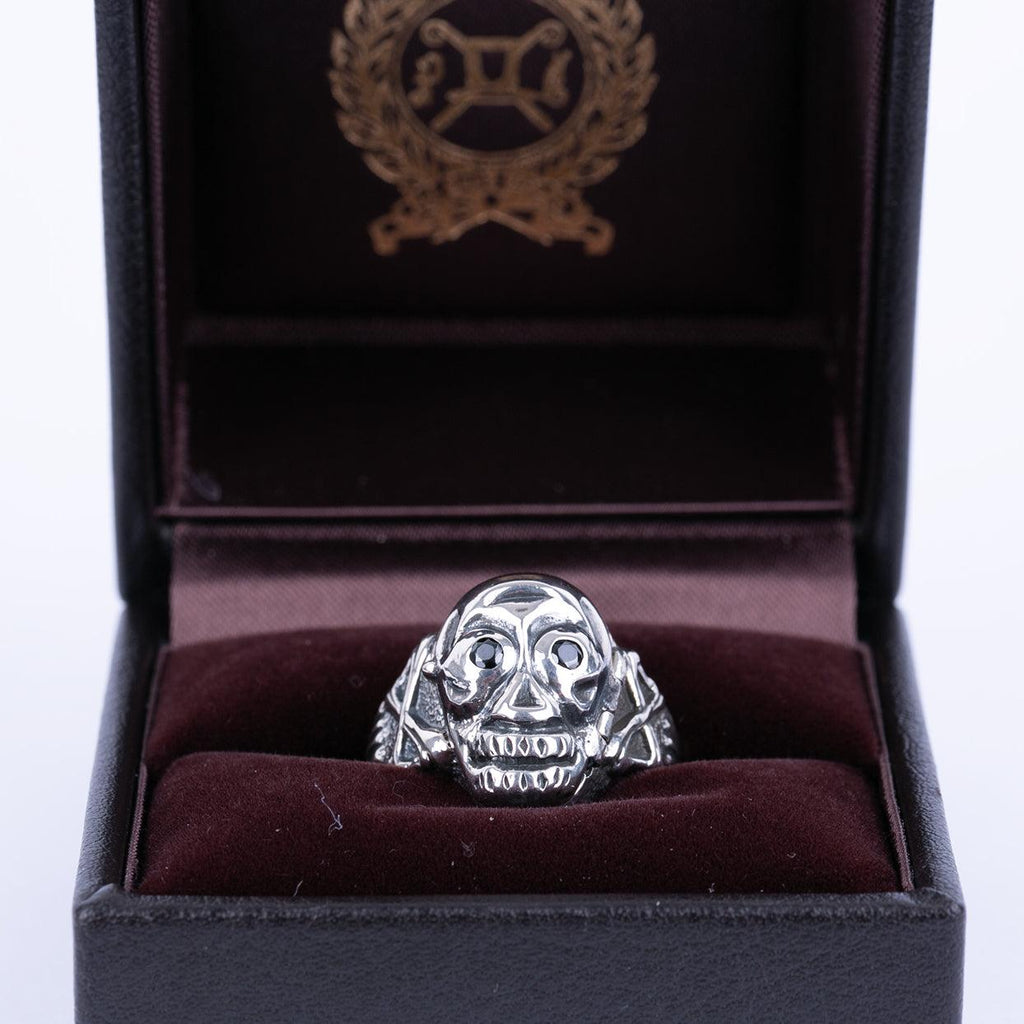 Image showing the Peanuts & Co SKULL POISON Ring - Silver/ Zirconia Black which is a Jewellery described by the following info Accessories, Jewellery, Peanuts & Co, Released and sold on the IRON HEART GERMANY online store