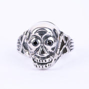Image showing the Peanuts & Co SKULL POISON Ring - Silver/ Zirconia Black which is a Jewellery described by the following info Accessories, Jewellery, Peanuts & Co, Released and sold on the IRON HEART GERMANY online store