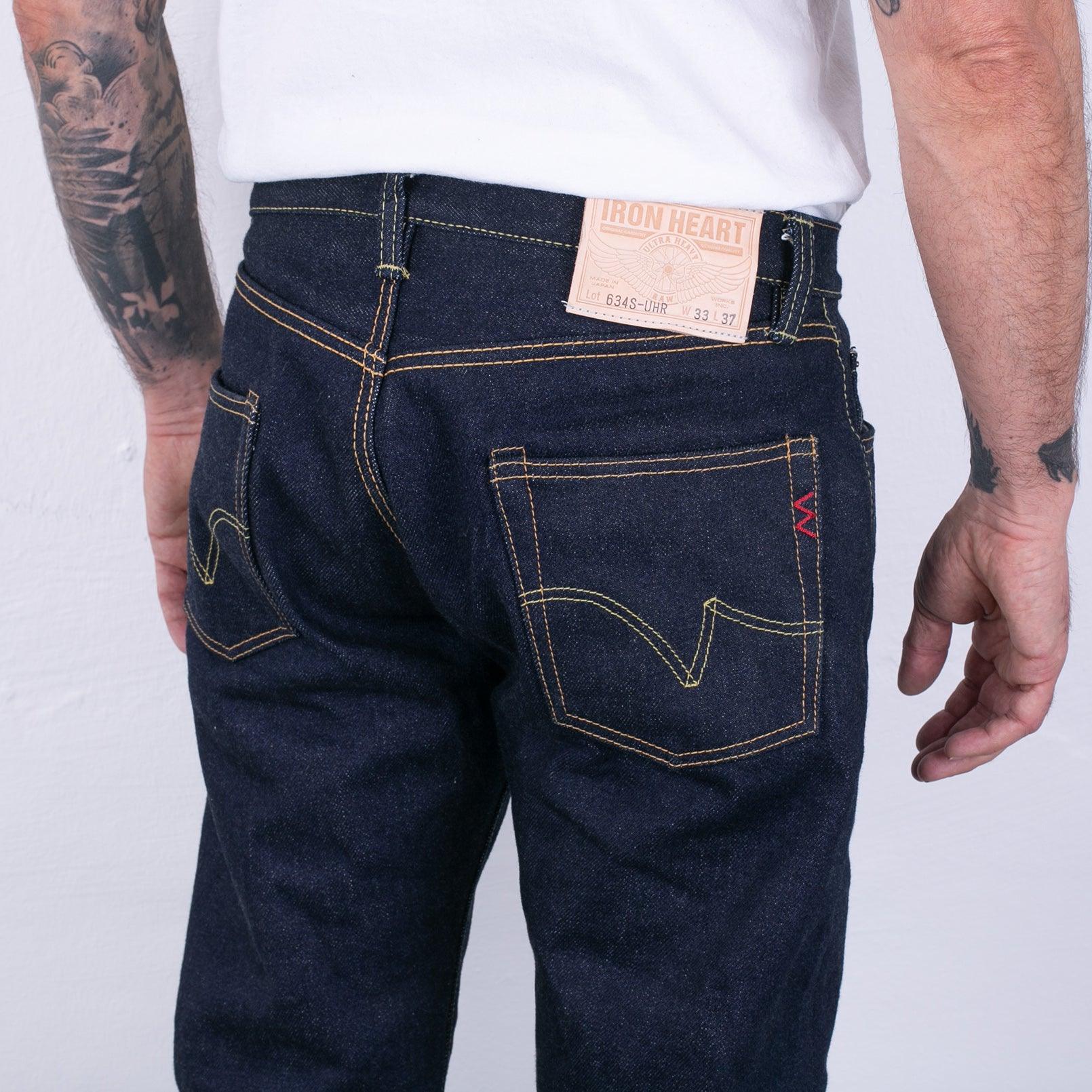 IH-634S-UHR - 21/23oz Raw Selvedge Denim Straight Cut Jeans Indigo