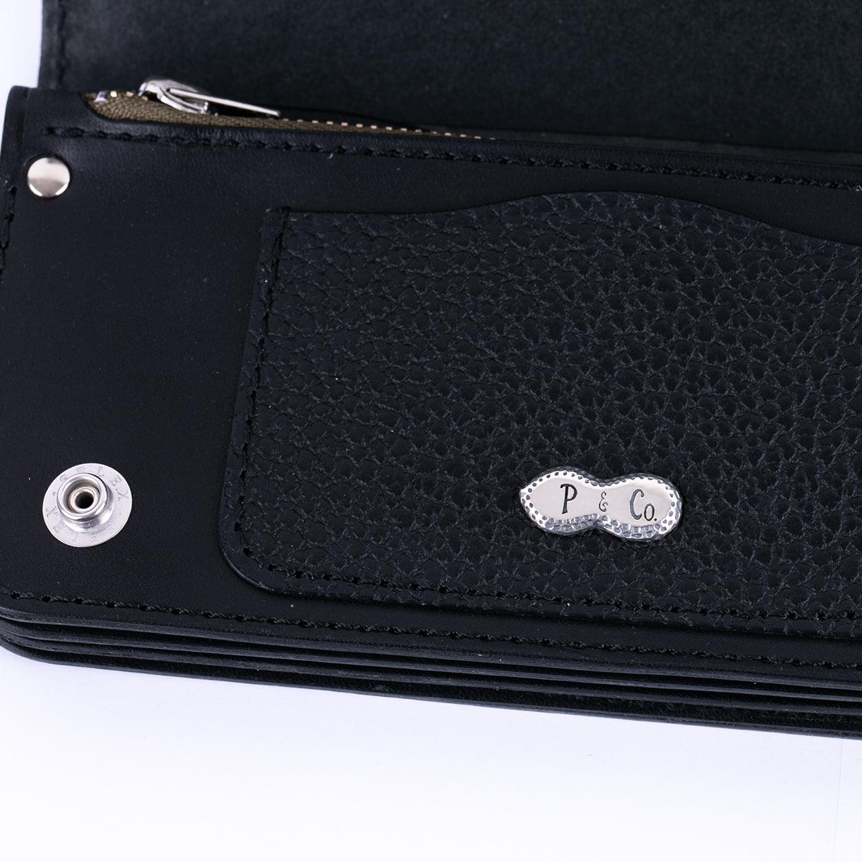 Peanuts & Co LONG TRUCKER WALLET- Black leather