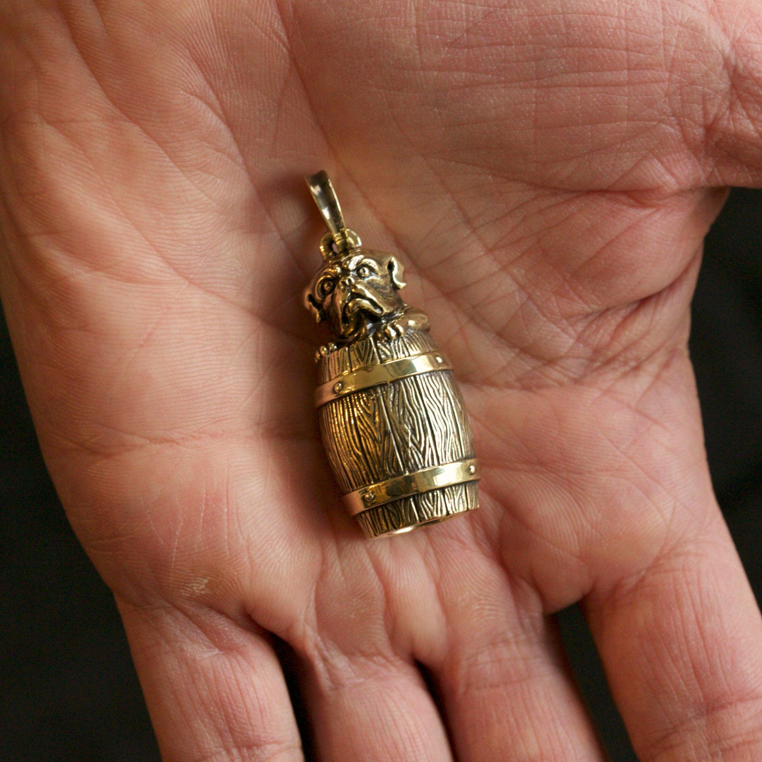 Image showing the Peanuts & Co BULL BARREL Key Ring - Brass which is a Others described by the following info Accessories, Others, Peanuts & Co, Released and sold on the IRON HEART GERMANY online store