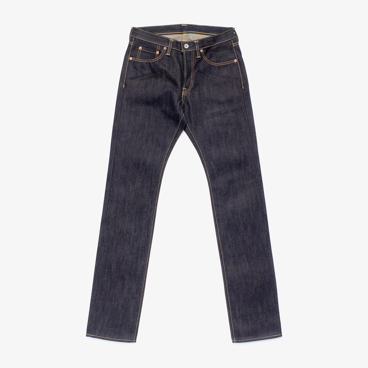 Image showing the IH-555-XHS - 25oz Selvedge Denim Slim Straight Cut Jeans in Indigo which is a Jeans described by the following info 555, Bottoms, Iron Heart, Jeans, Released and sold on the IRON HEART GERMANY online store