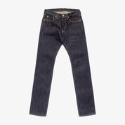 Image showing the IH-555-XHS - 25oz Selvedge Denim Slim Straight Cut Jeans in Indigo which is a Jeans described by the following info 555, Bottoms, Iron Heart, Jeans, Released and sold on the IRON HEART GERMANY online store