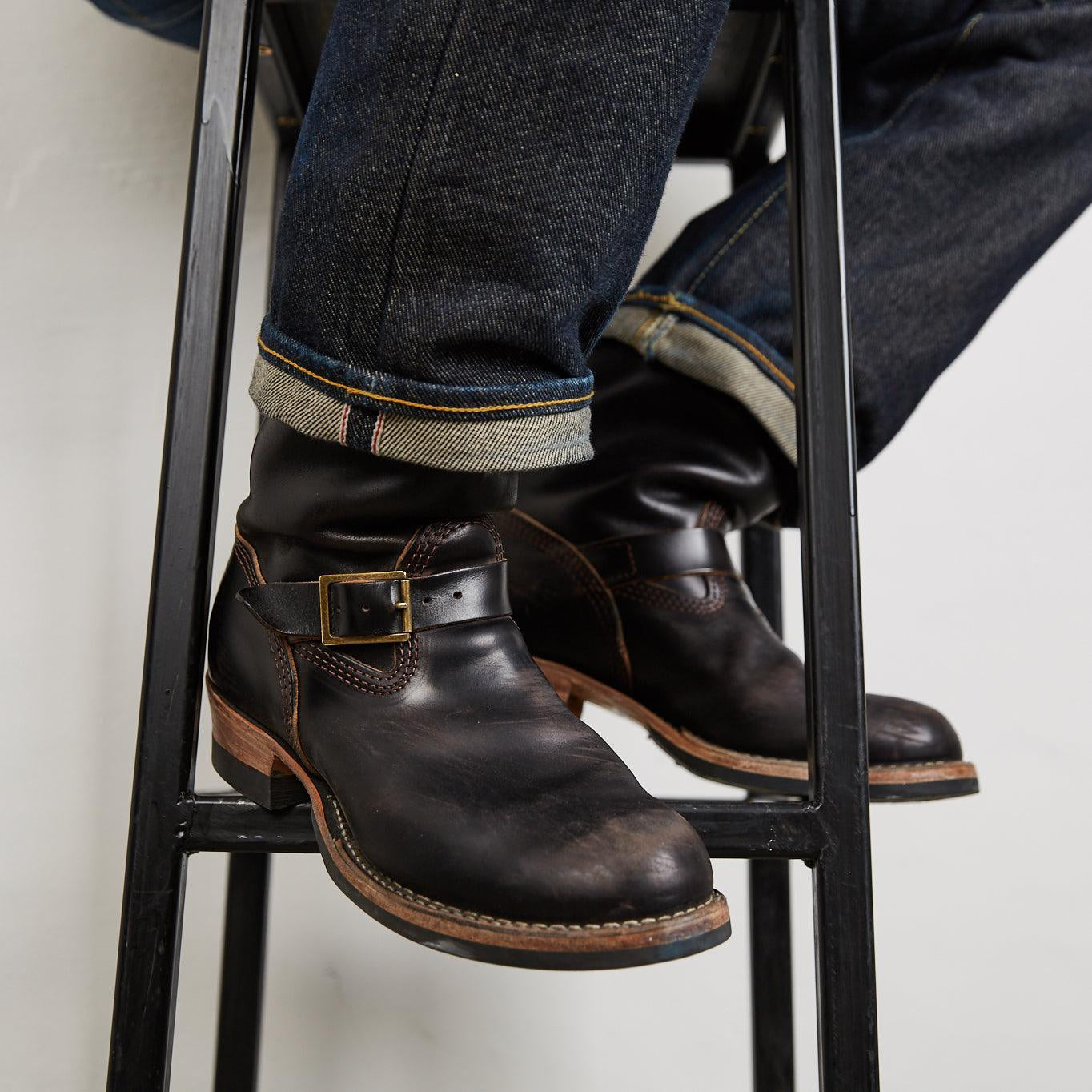 Image showing the WE-7710H-BLK- WESCO Custom Boss Engineer Maryam Horsehide Black which is a Boots described by the following info Boots, Footwear, Wesco and sold on the IRON HEART GERMANY online store