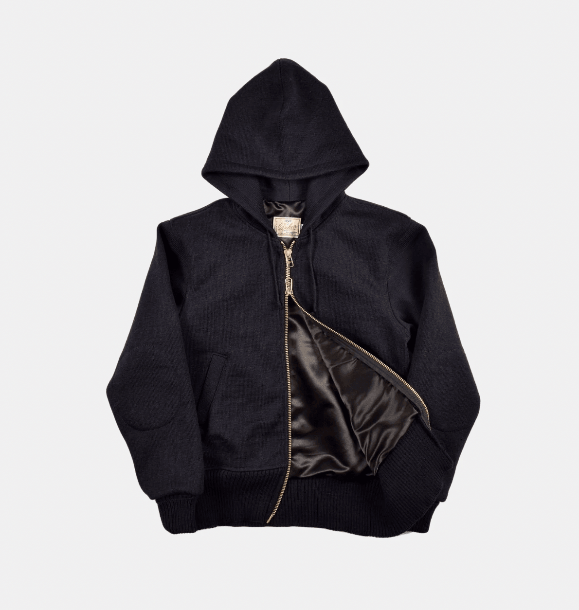 Image showing the DE-SW0074-NAV - Full-Throttle Moto-Hoodie - Navy which is a Knitwear described by the following info Dehen 1920, Knitwear, Released, Tops and sold on the IRON HEART GERMANY online store