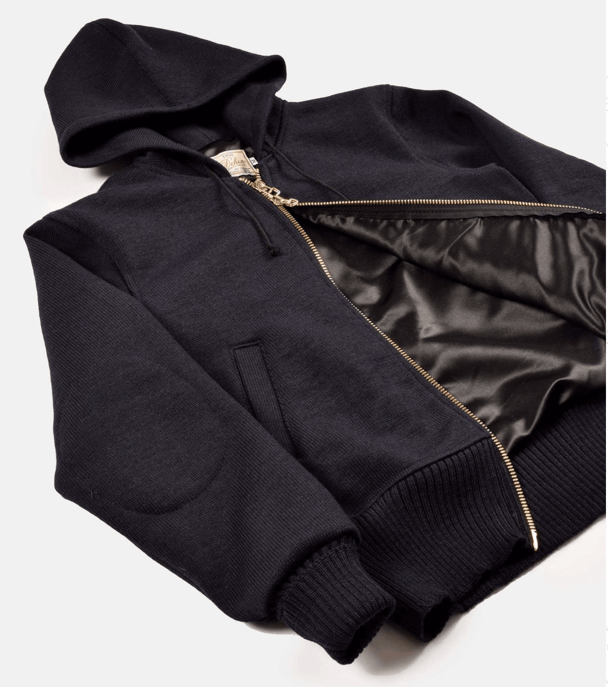 Image showing the DE-SW0074-NAV - Full-Throttle Moto-Hoodie - Navy which is a Knitwear described by the following info Dehen 1920, Knitwear, Released, Tops and sold on the IRON HEART GERMANY online store