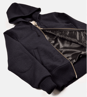 Image showing the DE-SW0074-NAV - Full-Throttle Moto-Hoodie - Navy which is a Knitwear described by the following info Dehen 1920, Knitwear, Released, Tops and sold on the IRON HEART GERMANY online store