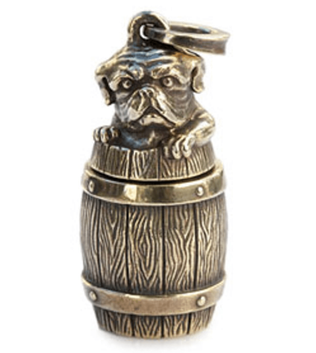 Image showing the Peanuts & Co BULL BARREL Key Ring - Brass which is a Others described by the following info Accessories, Others, Peanuts & Co, Released and sold on the IRON HEART GERMANY online store