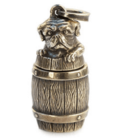 Image showing the Peanuts & Co BULL BARREL Key Ring - Brass which is a Others described by the following info Accessories, Others, Peanuts & Co, Released and sold on the IRON HEART GERMANY online store